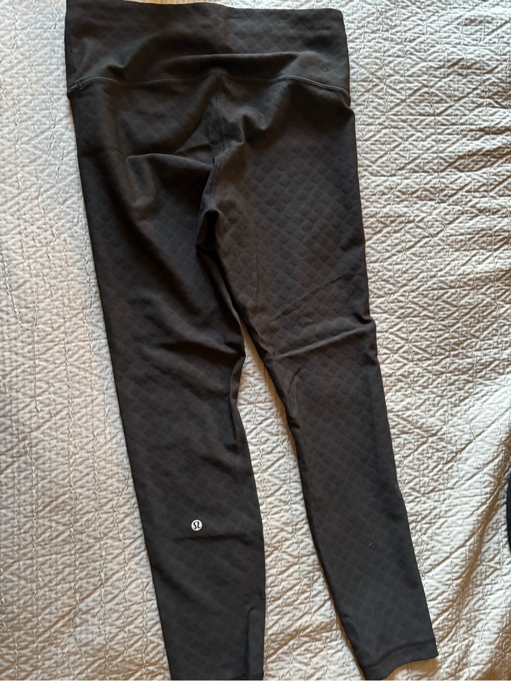 lululemon athletica Black Quilted Leggings